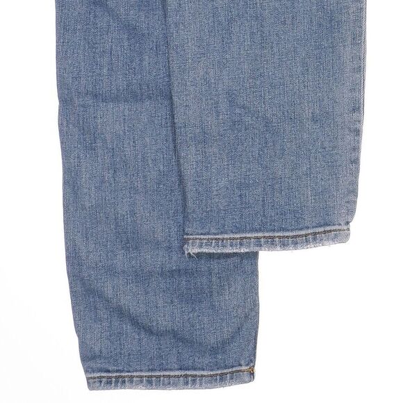 Eunina Jeans Juniors 7 Frankie Mid Rise Girlfriend Destroyed Blue Denim 29x26.5 - Picture 6 of 10